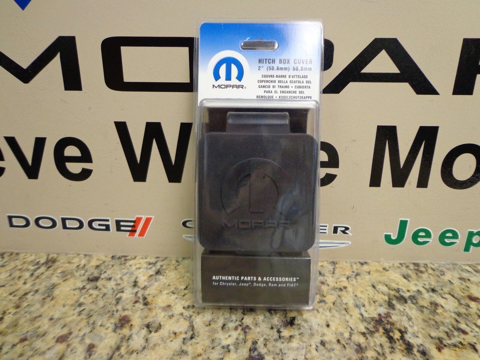 05-22 CDJR Trailer Hitch Receiver Plug Cover W/Logo 2 inch Mopar New OEM