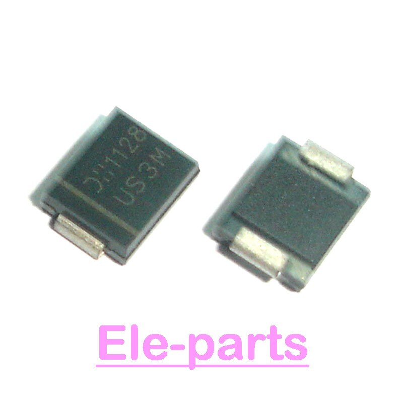 100 PCS US3M DO-214AB SMC 3.0 Amp High Efficiency Rectifiers Diodes Chip