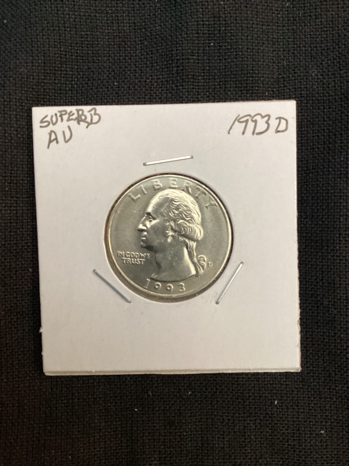 1993 D Washington Quarter AU BU Free Shipping