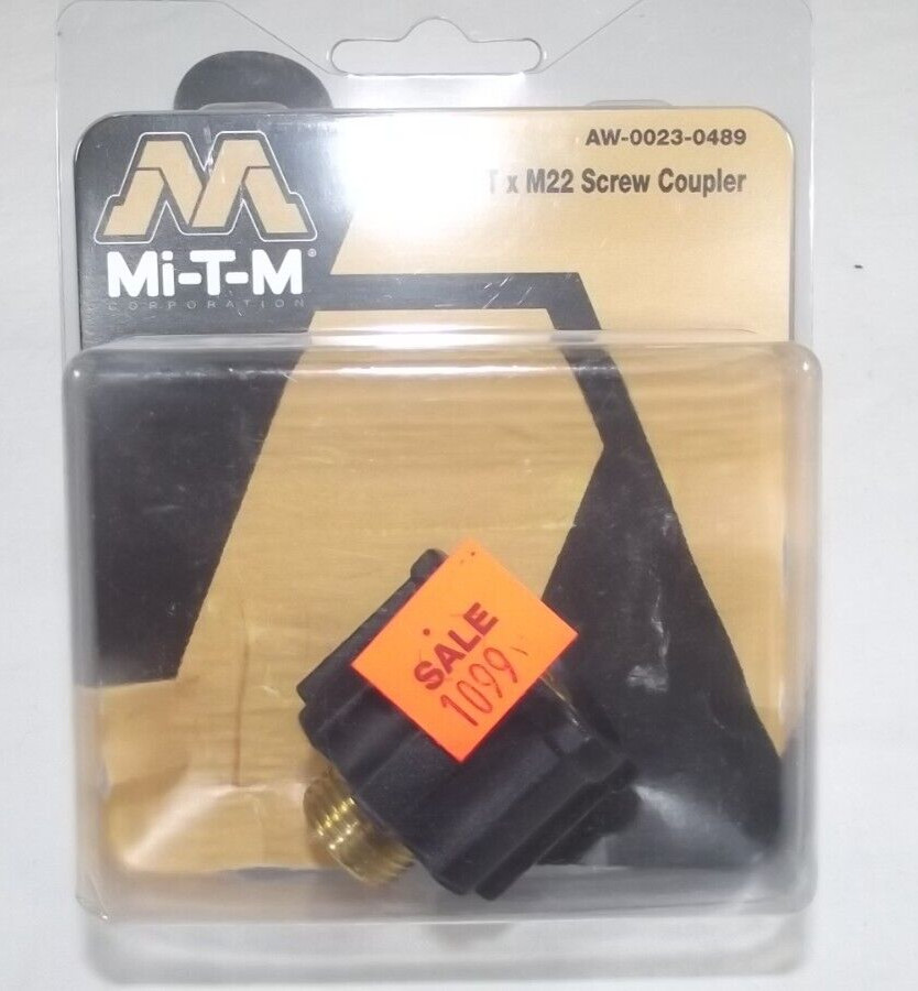 Mi-T-M Male Pressure Washer Screw Coupler 3/8" MNPT x M22 AW-0023-0489 H7