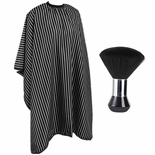 Barber Cape & Neck Duster Brush, Waterproof Polyester Hair Cutting Cape
