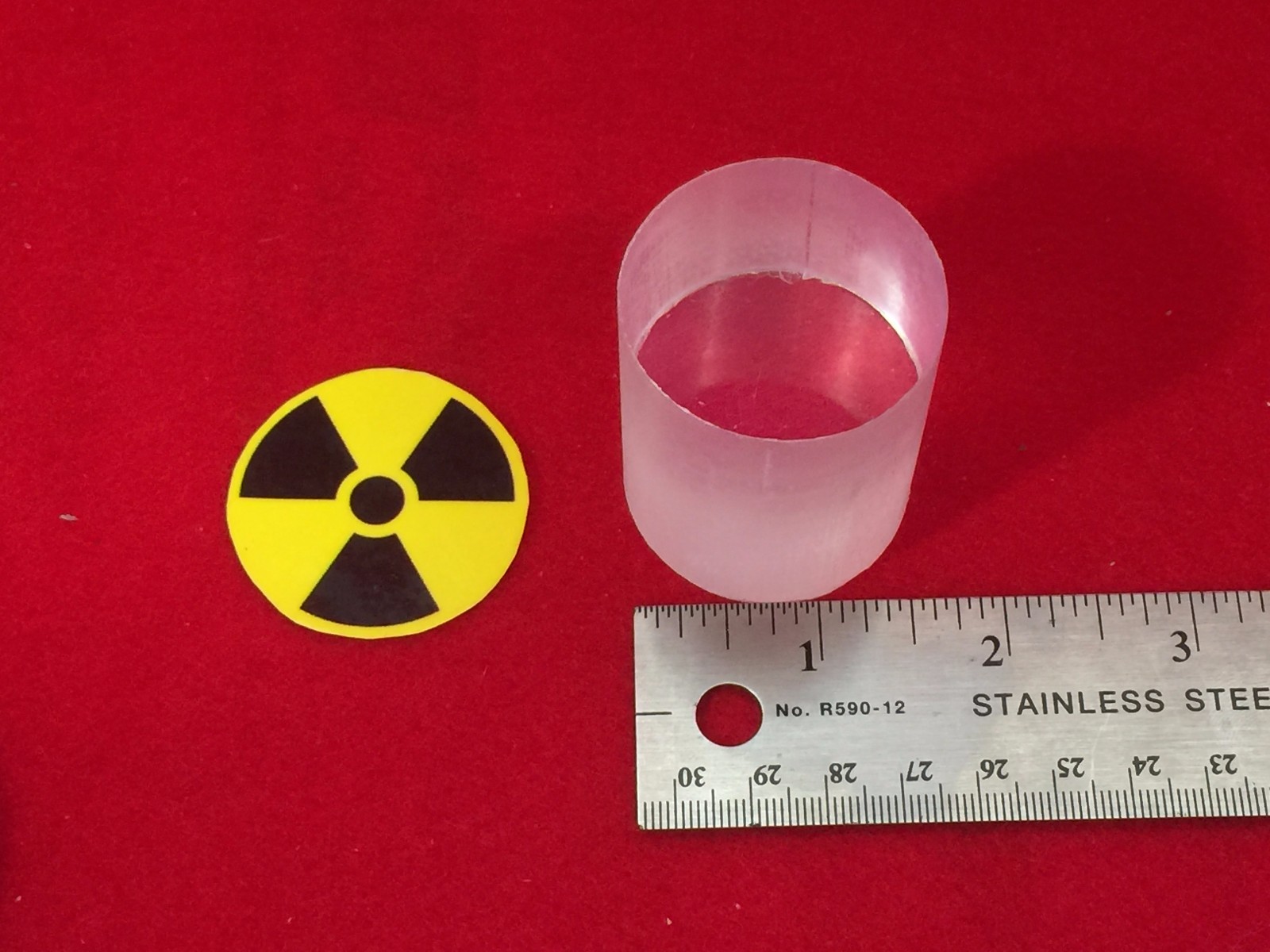 Bicron BC408 Plastic Scintillator 1-9/16" diameter by 2" length (40 X 50 mm)