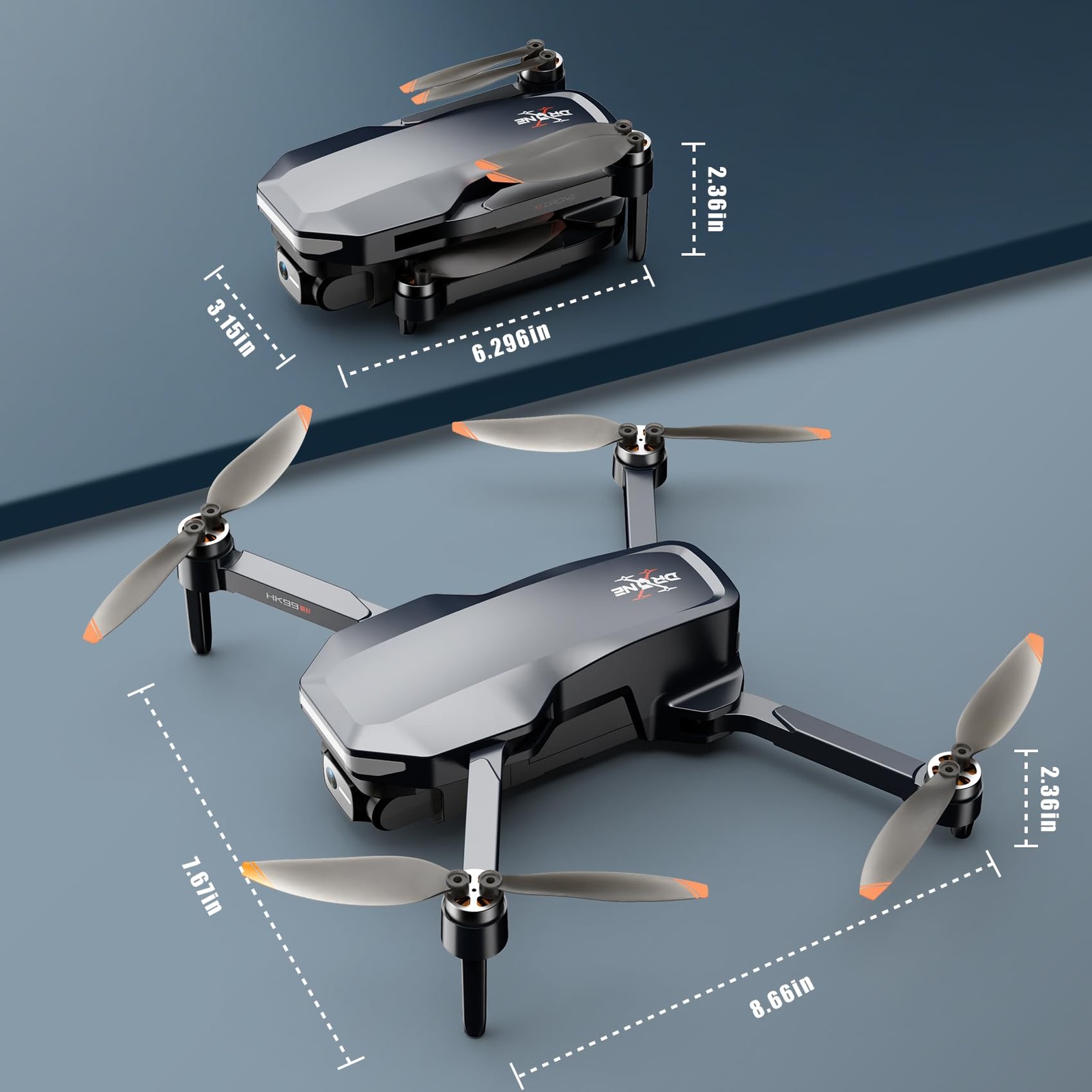GPS Drone with 4K Camera for Adults, Foldable RC Quadcopter Deep Gray