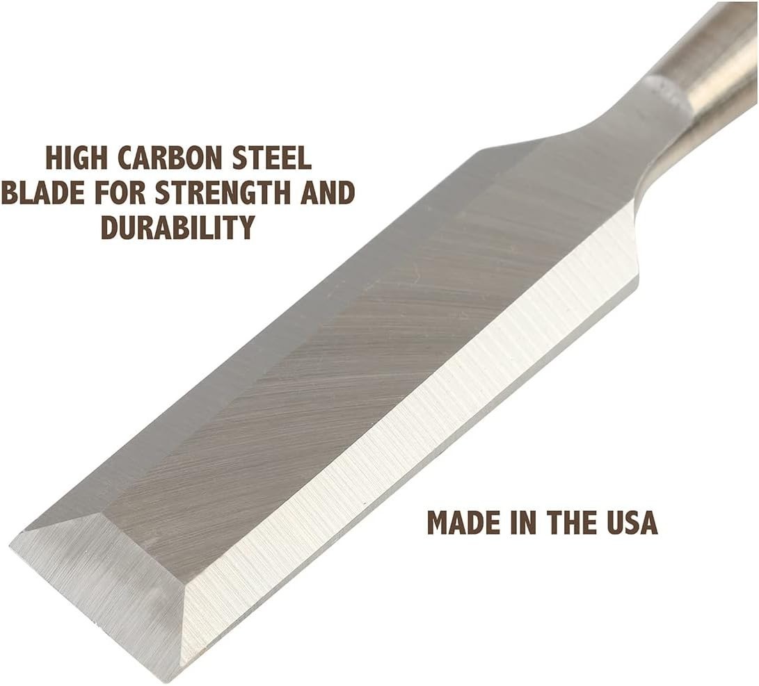 1 Inch Wood Chisel for Paring Finishing Woodworking Tool Tempered Steel USA M...