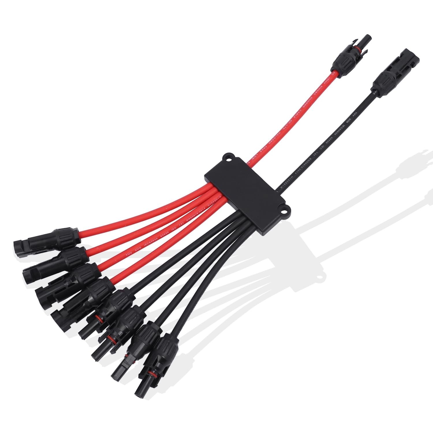 Solar Parallel Connectors for 2-3-4 Solar Panels, Tool-Free MC4 Solar Cable S...