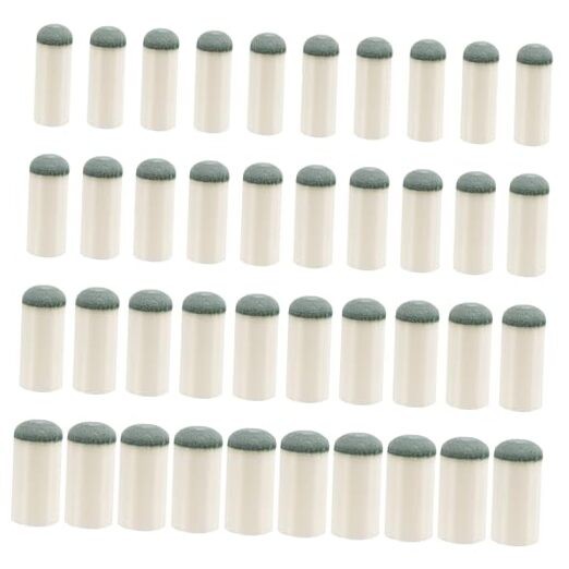 40pcs Slip On Pool Cue Tips, 4 Sizes Pool Stick Tips No Glue or Tool Required