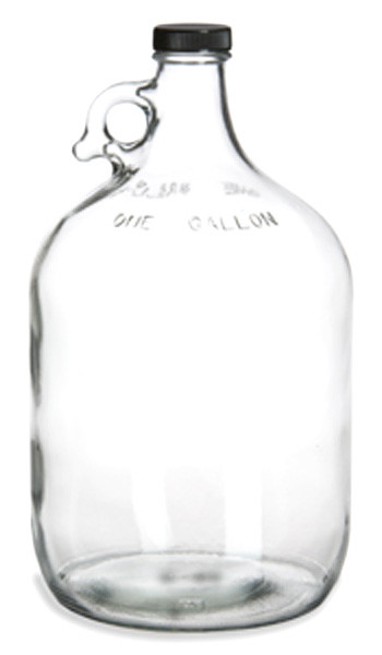 Glass Water Bottle Includes 38 mm Polyseal Cap, 1 gallon