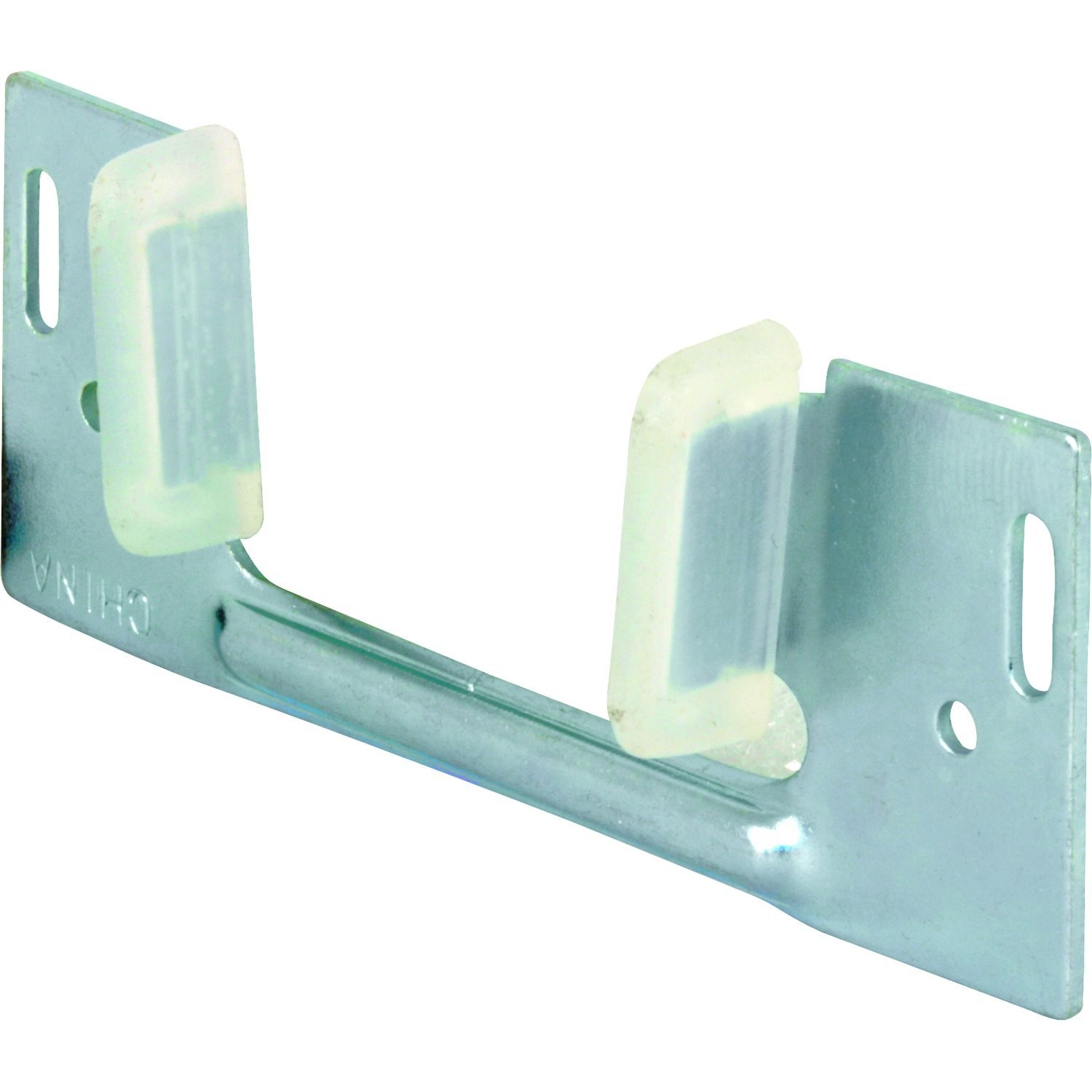 N 6566 Sliding Pocket Door Bottom Guide, 1-3/8 In. x 1-1/4 In, Steel w/Plasti...