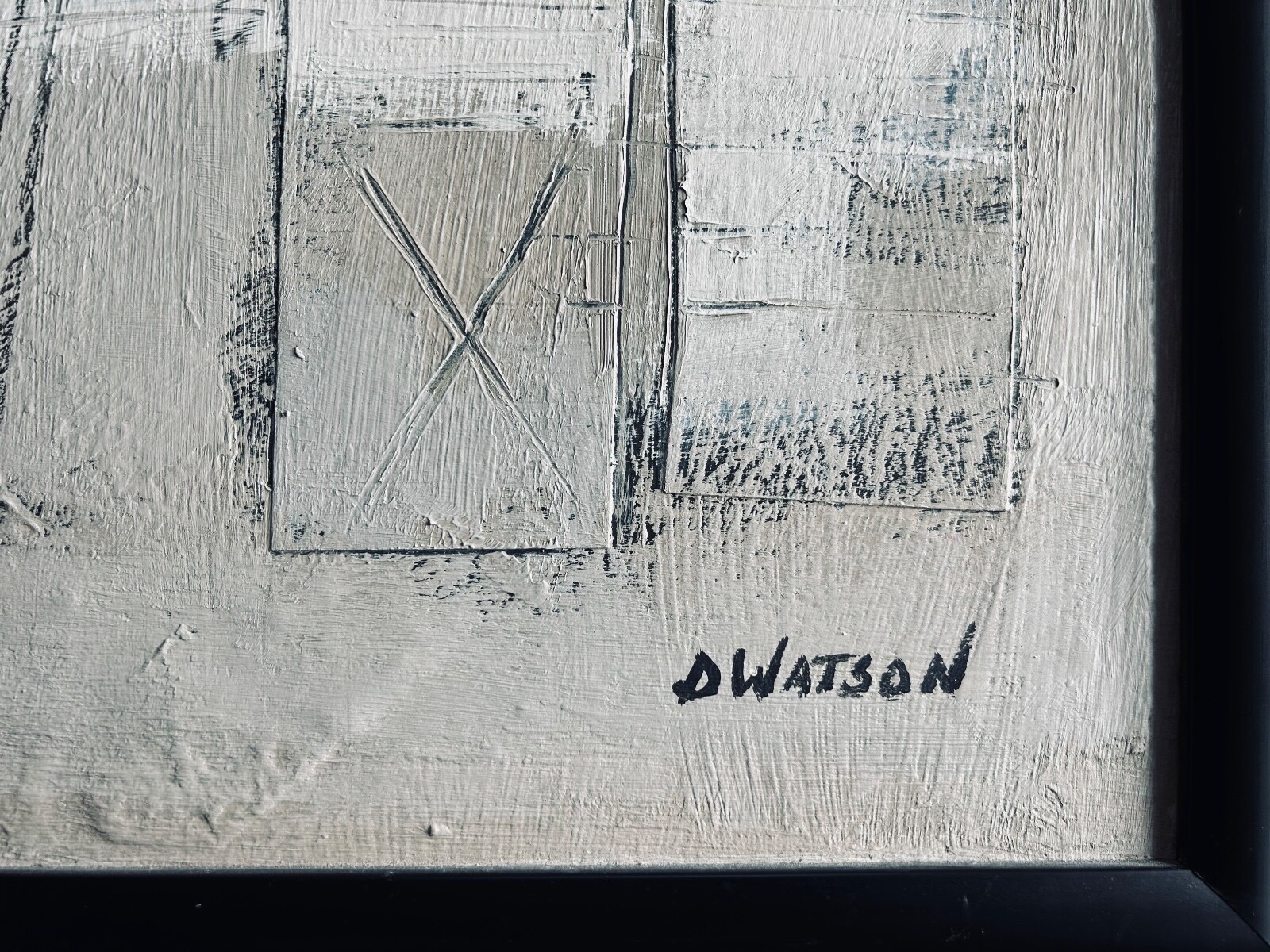 Donna Watson - original, signed, framed, large, mixed media collage