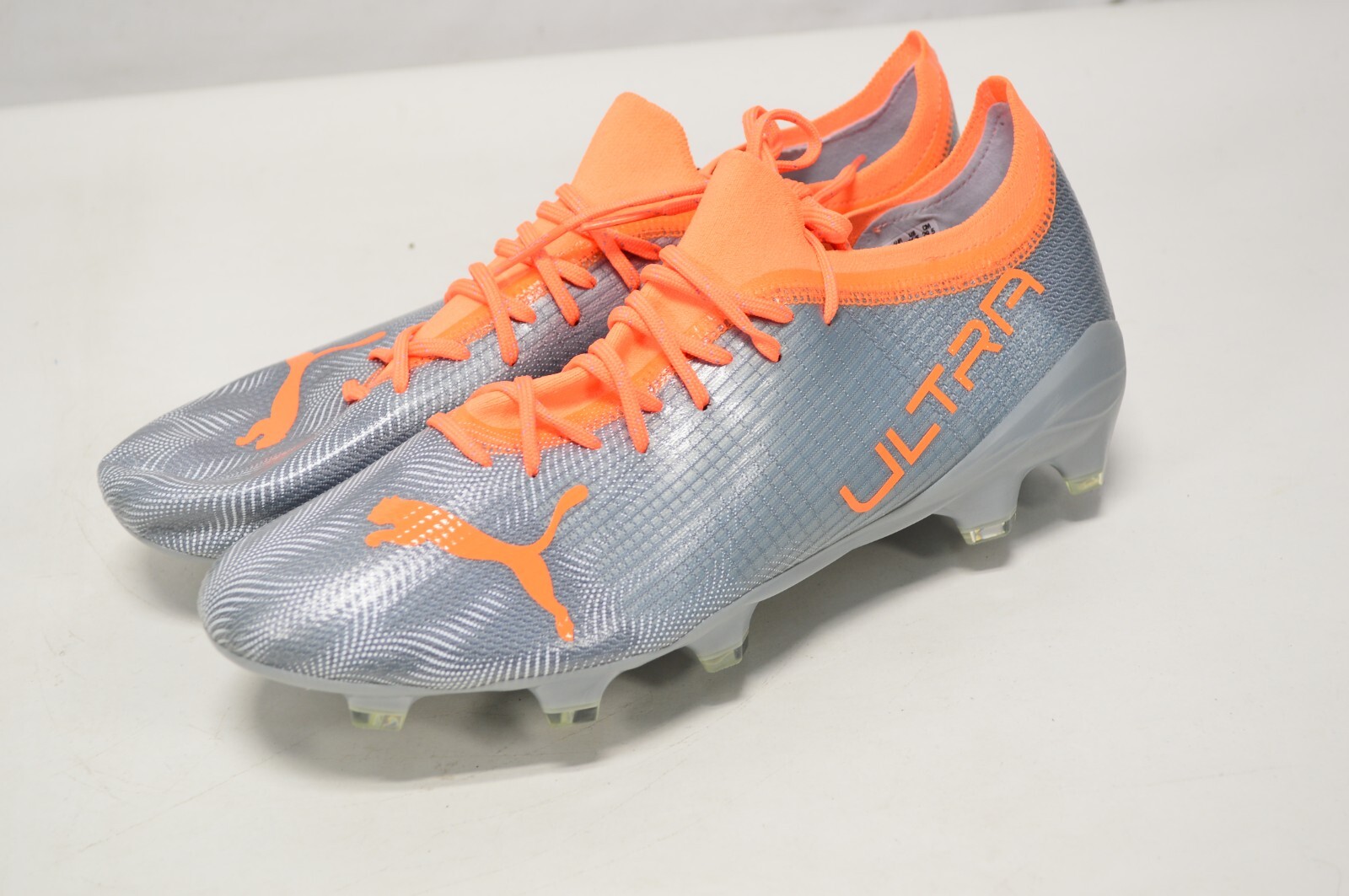 Puma Ultra 2.4 FG Soccer Cleats Silver Orange MISMATCH 11/11.5