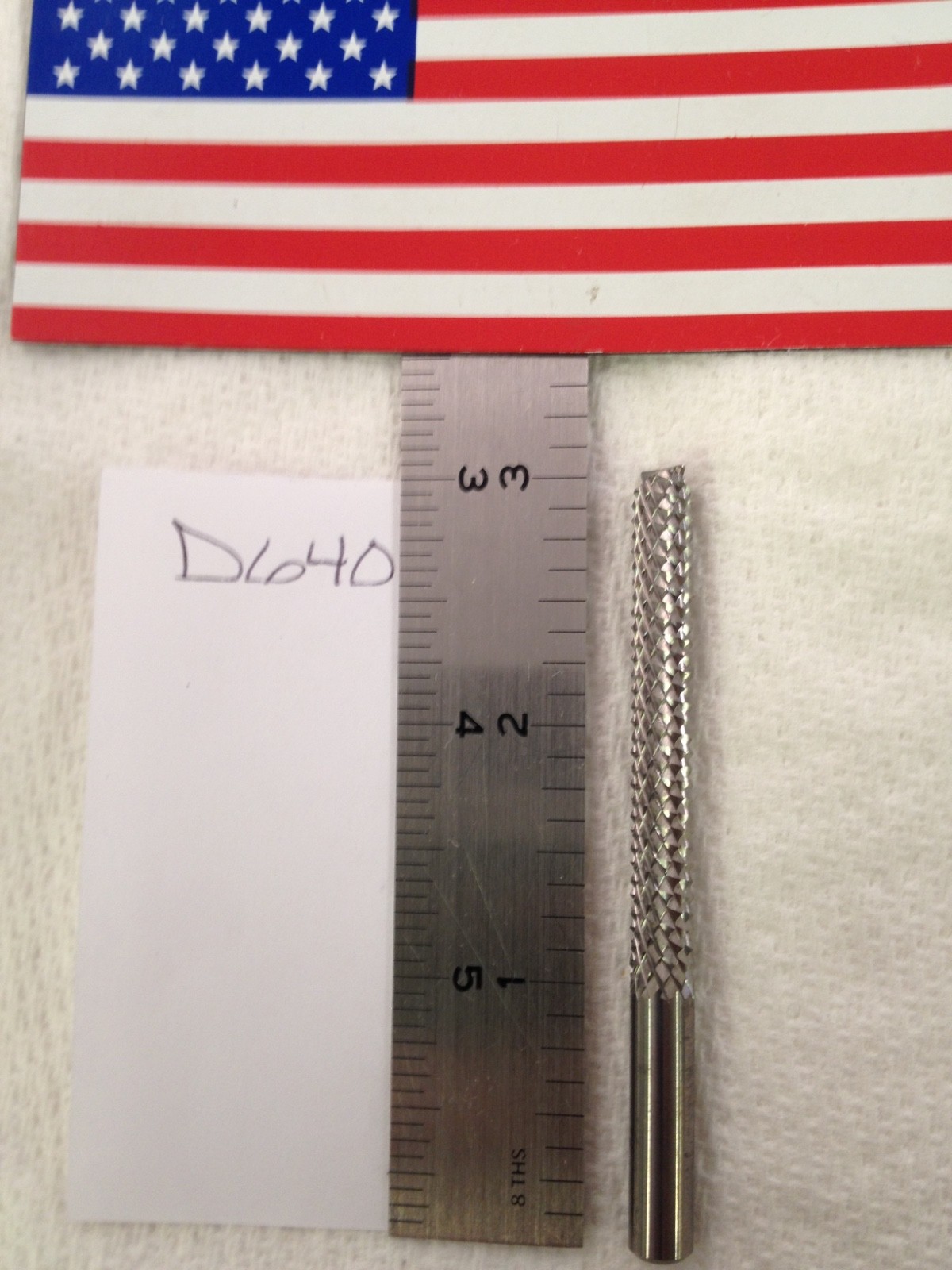 1 NEW 1/4" (.250) SHANK CARBIDE BURRS. DIAMOND CUT. FLAT END CUT USA MADE {D640}