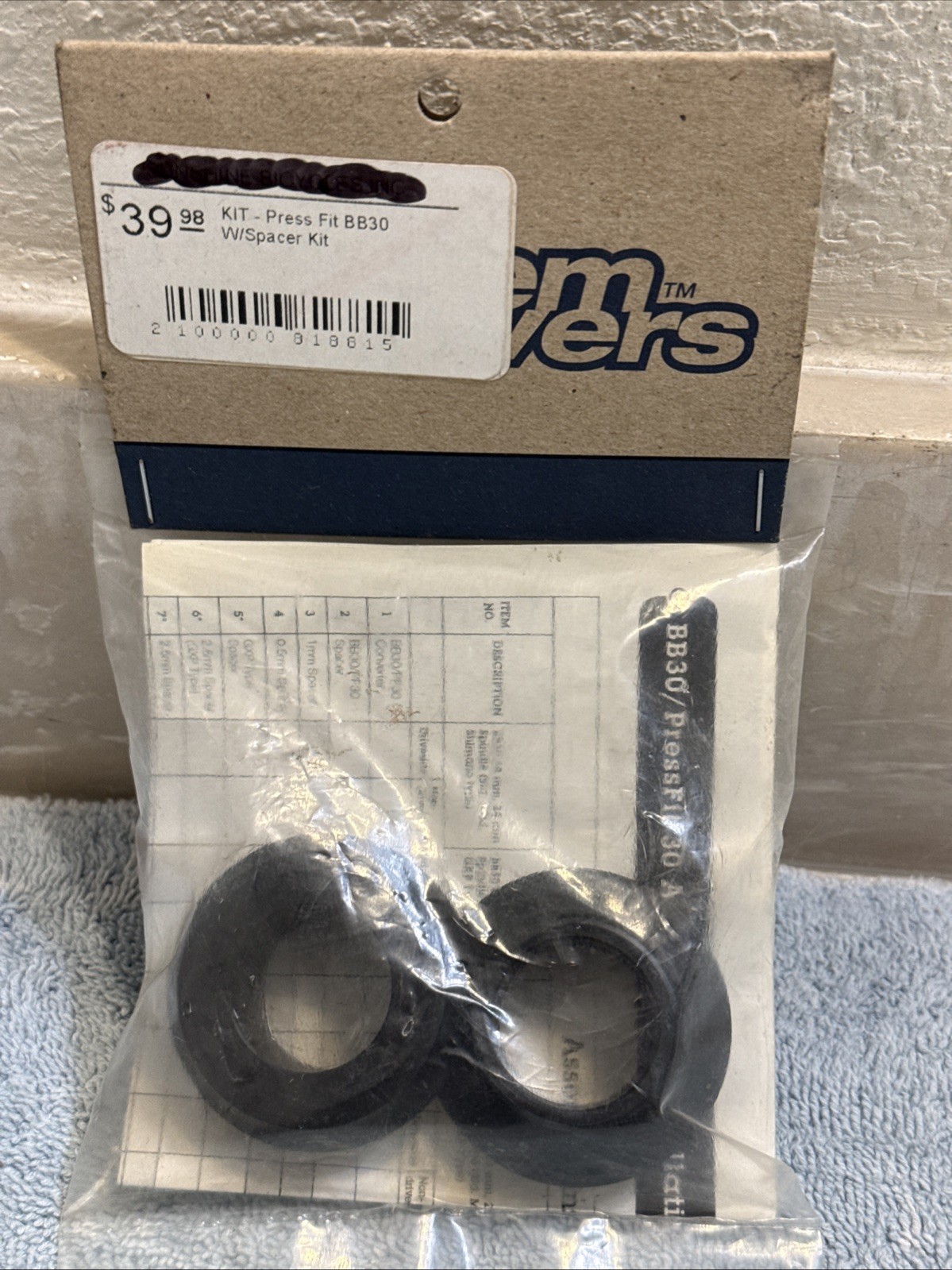 New Problem Solvers Press-Fit BB-30 Kit w/ spacer kit  CR0096 [ssg]
