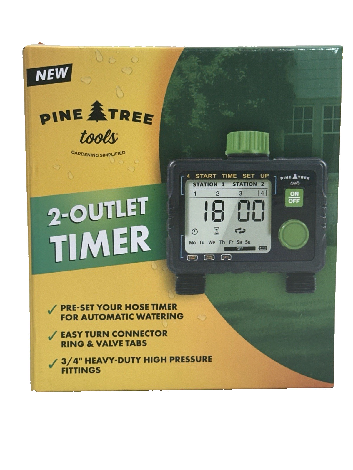 Programmable Water Timer by Pine Tree Automatic & Manual Watering System