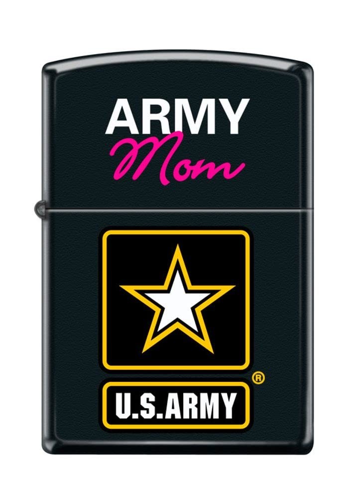 Zippo Lighter- United States Army Mom Black Matte Windproof Lighter #Z5071