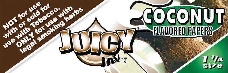 Juicy Jay's Coconut 1 1/4 Rolling Papers Free USA Shipping!