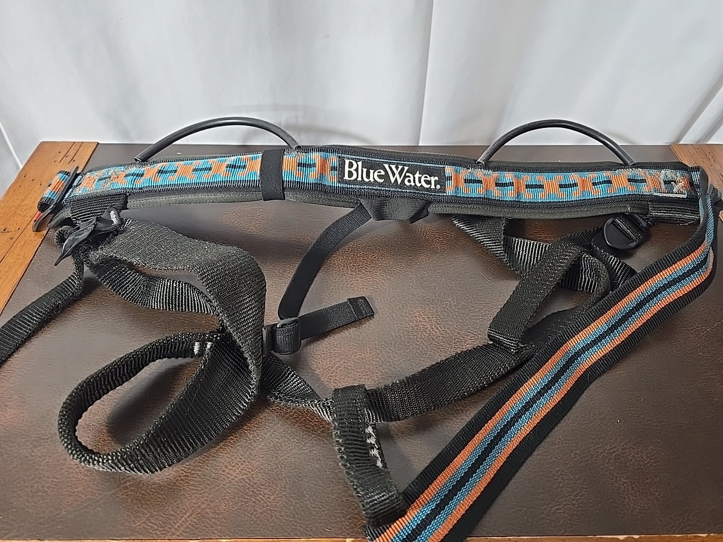 Blue Water Rock Wall Caving Gym Gear Climbing Harness Orange/Black Adult Medium