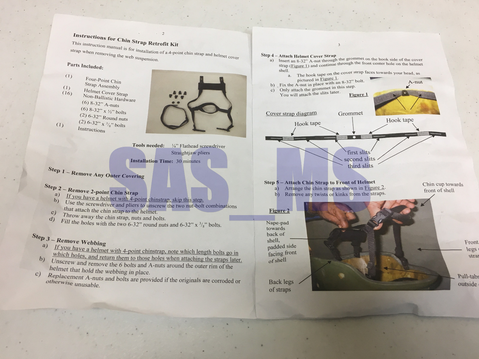 TEAM WENDY 4 POINT CHINSTRAP RETROFIT KIT ASSEMBLY WITH HARDWARE NEW