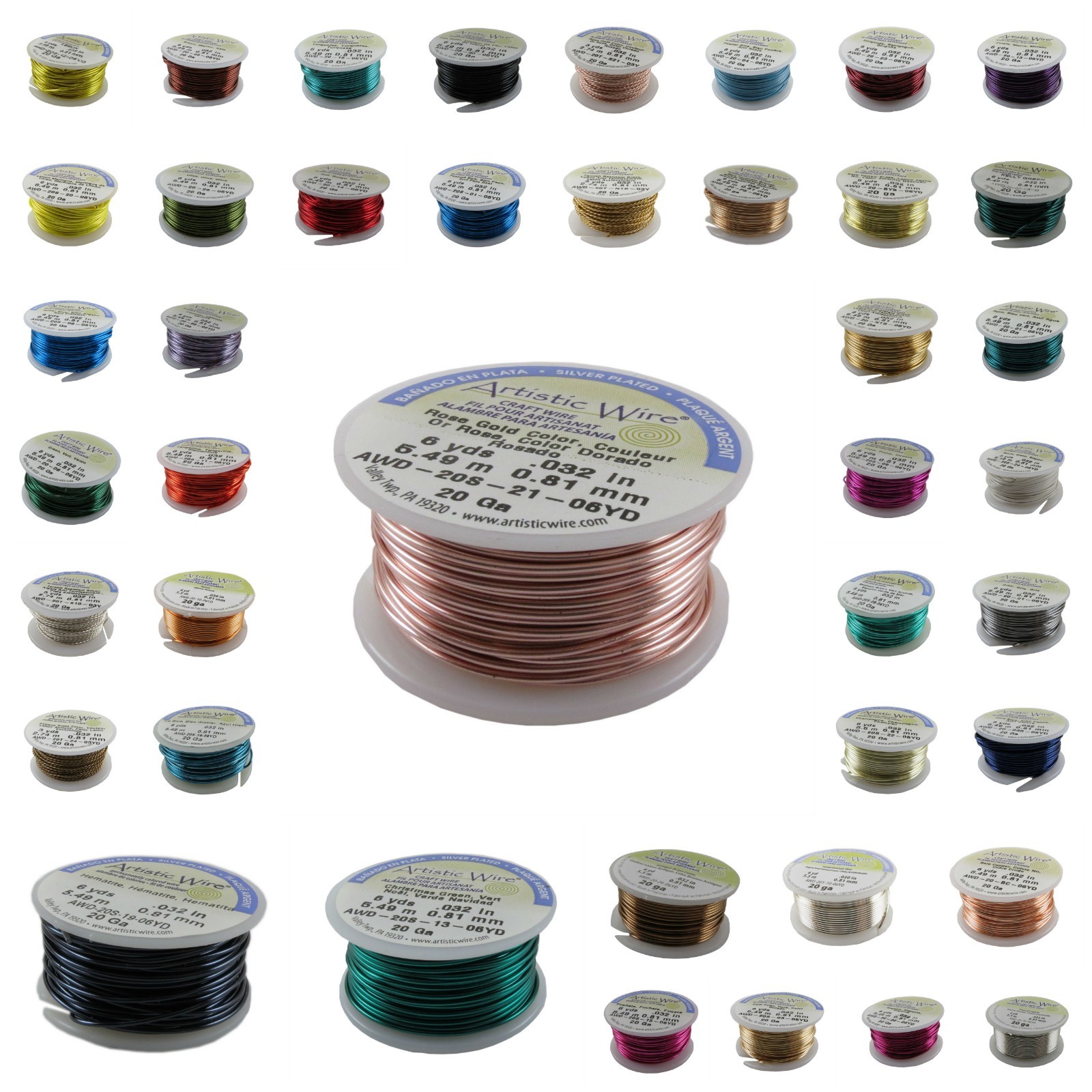 Artistic Wire DISPENSER Packs 18-34 gauge Round or Twisted Craft Wire