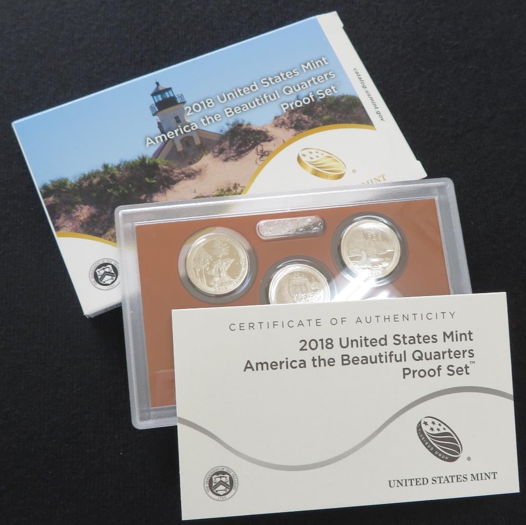 2018-S America the Beautiful Quarters Proof Set *With Box and COA*