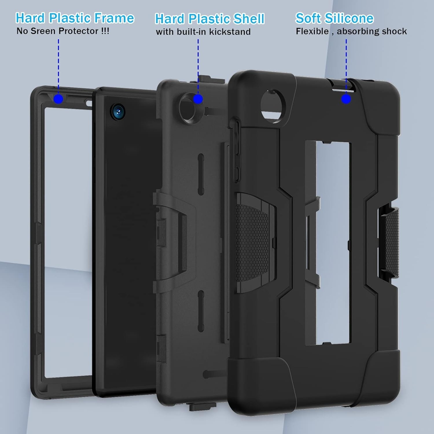 Case For TCL TAB 8 LE 8 inch Tablet Shockproof EVA Foam Cover + Screen Protector