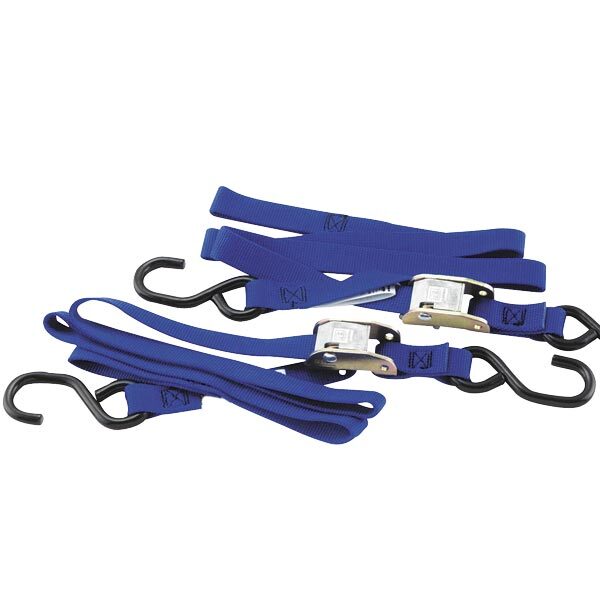 BikeMaster 100518 Tiedowns with Integrated Softhooks Blue 1.5" x 74"