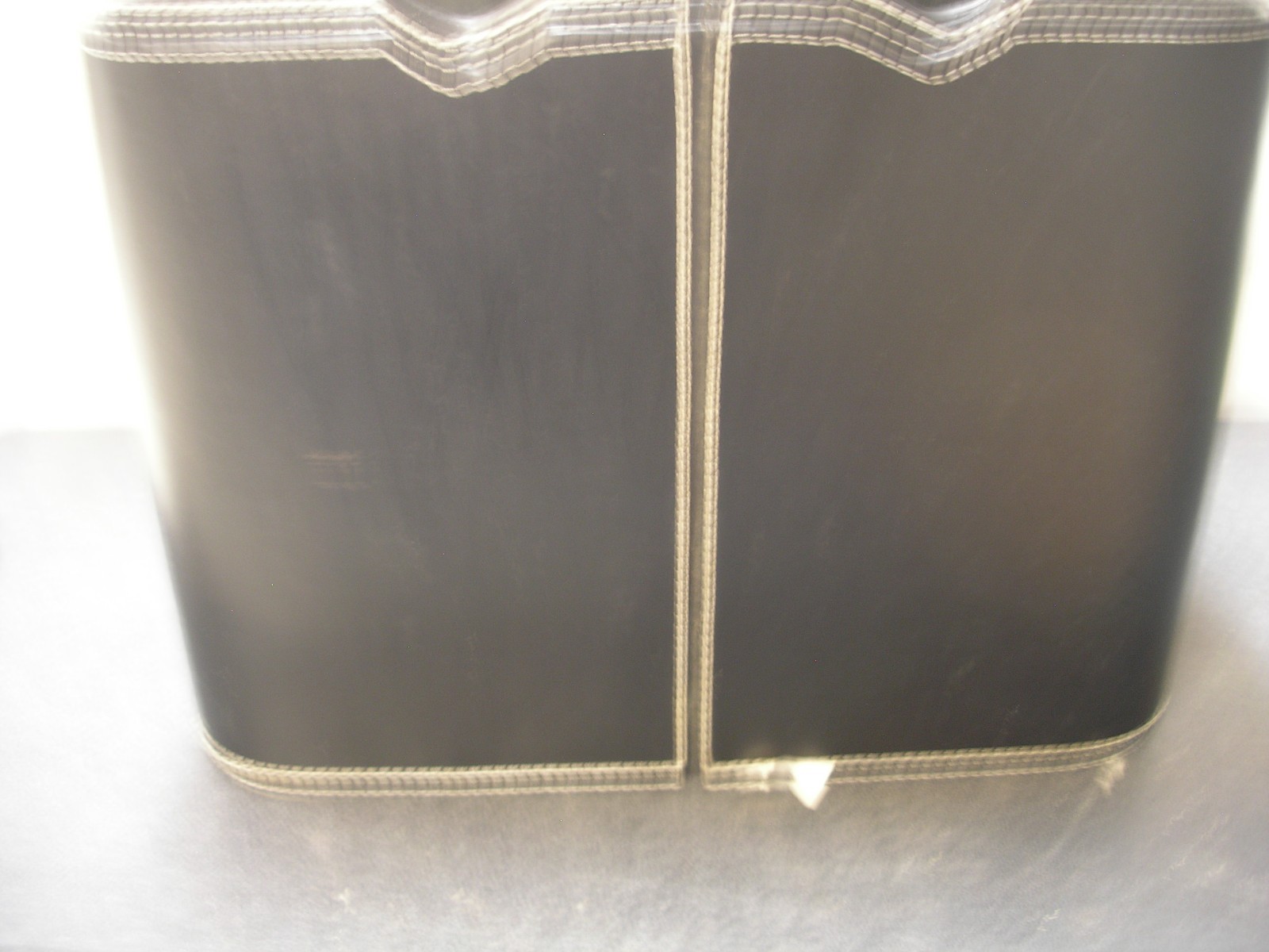 BLACK VINYL TOTE