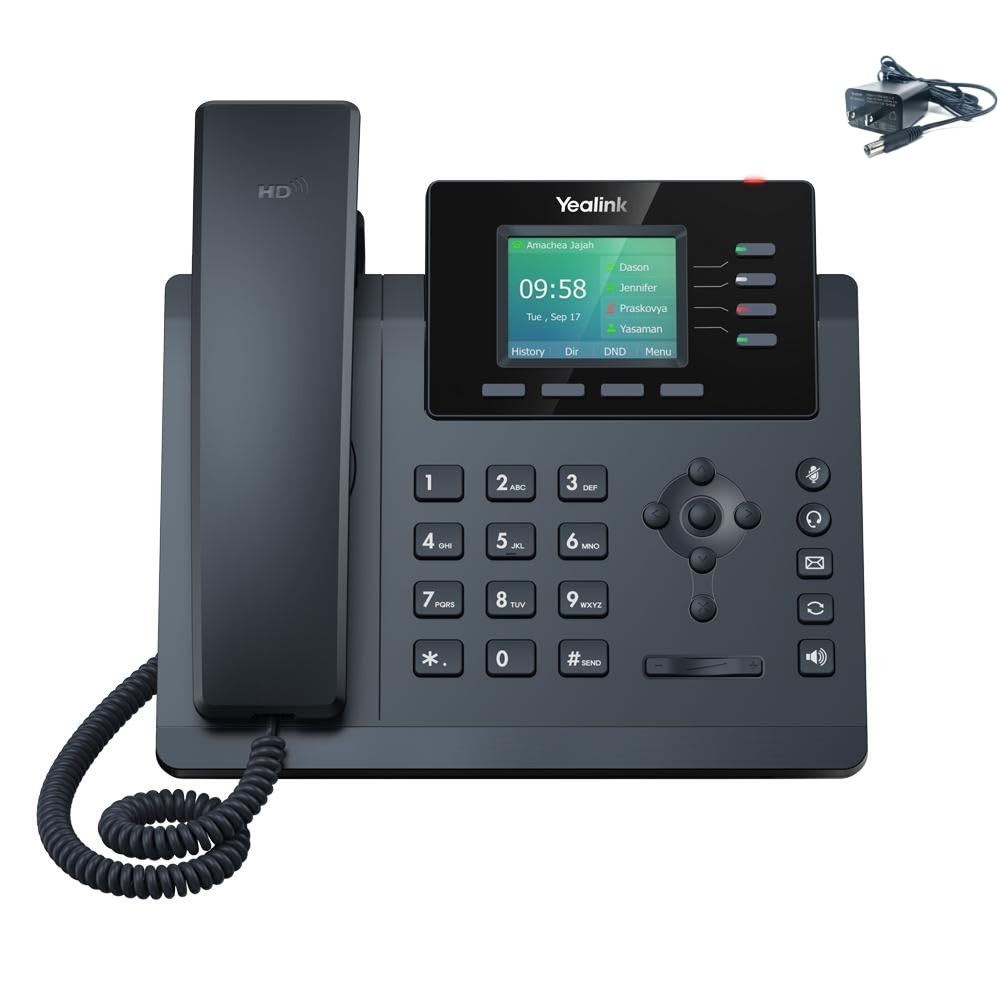 IP Phone Market Yealink SIP-T34W WiFi - Power Adapter Included Black