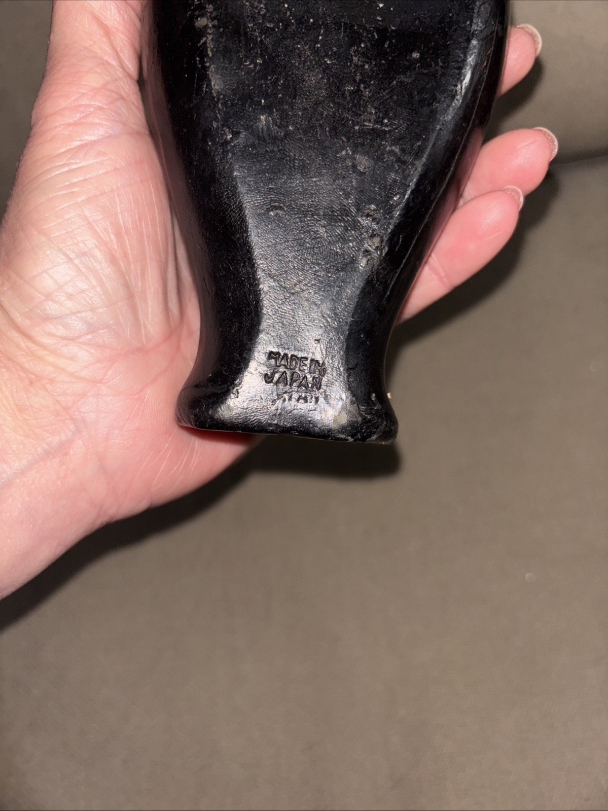 Vintage Asian Tokanabe Ware Wall Pocket Planter