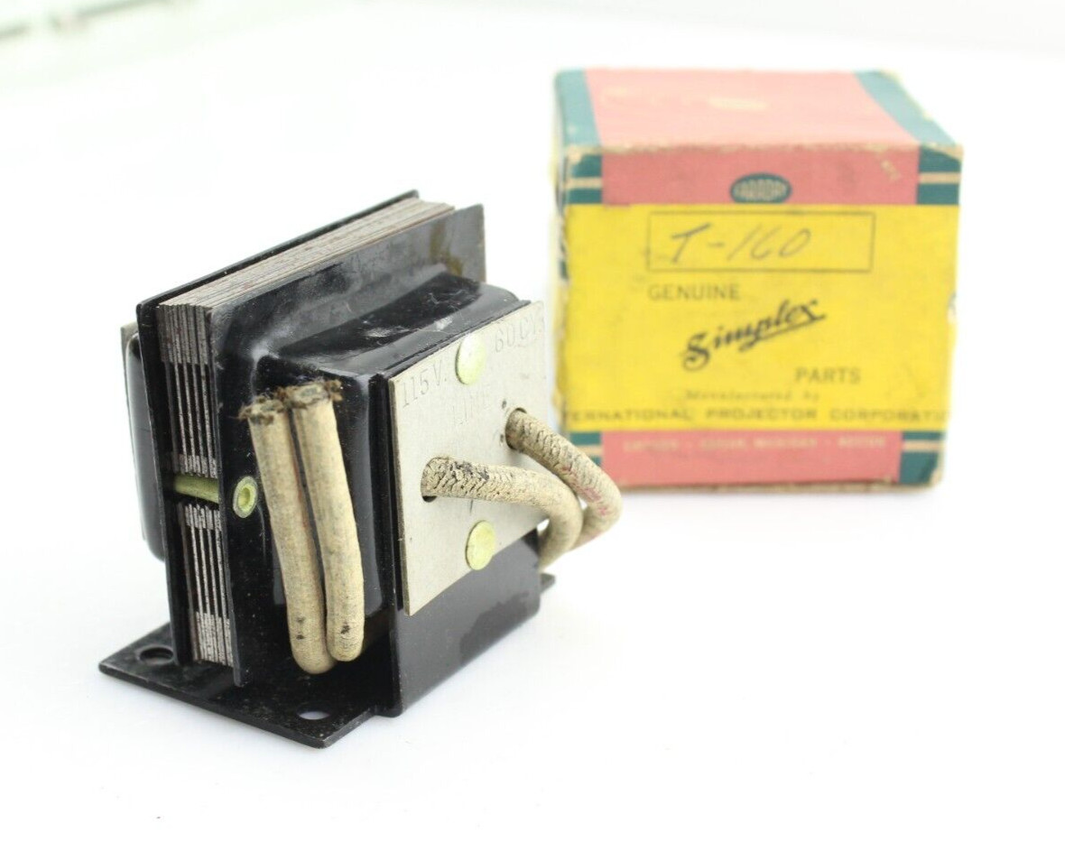 NOS Simplex T-160 Vintage 1947 Transformer 115V 60 CY Bell 8V USA INTL Projector