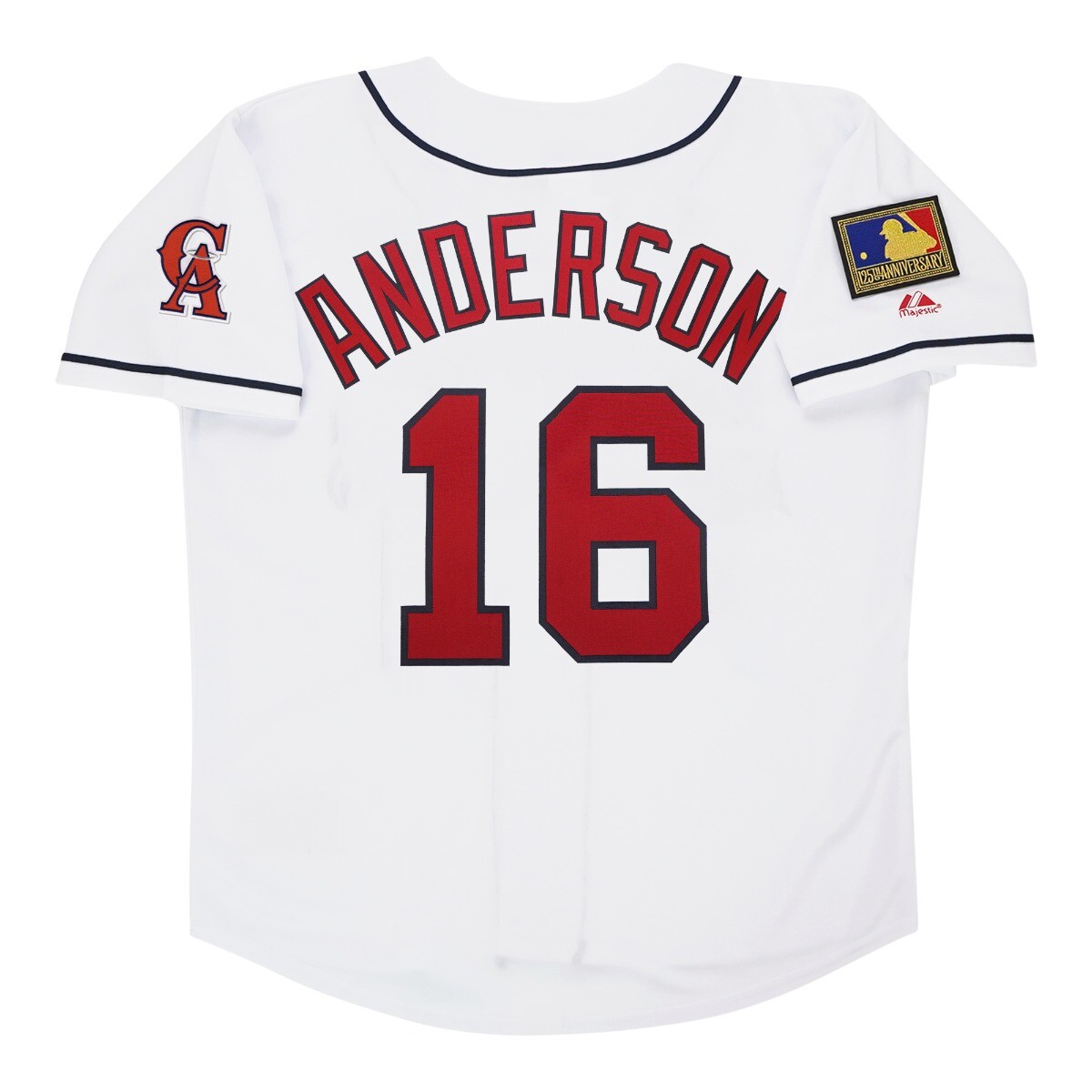 Garret Anderson 1994 California Angels Men's Home White Jersey w/ 125th Patch