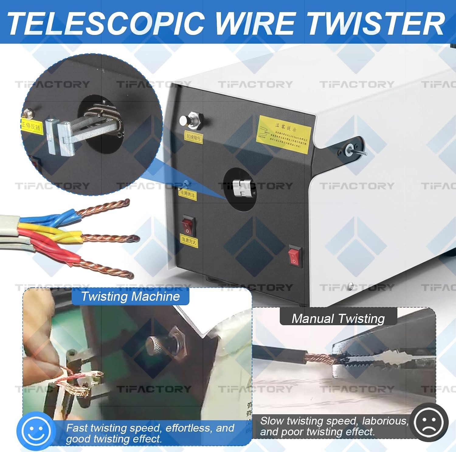 Automatic Wire Twisting Machine, Adjustable Multi-Function Twisting Tool for Cab