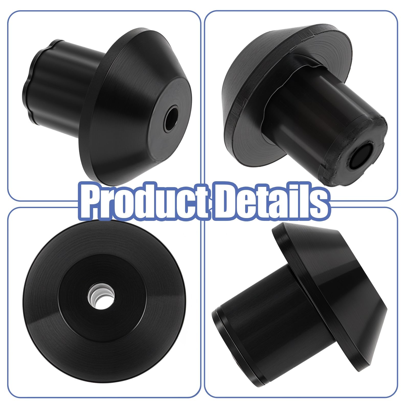 20 Pack 3/16" Hole WB2K101 Heat Resistant Rubber Feet for Stove Top, Black