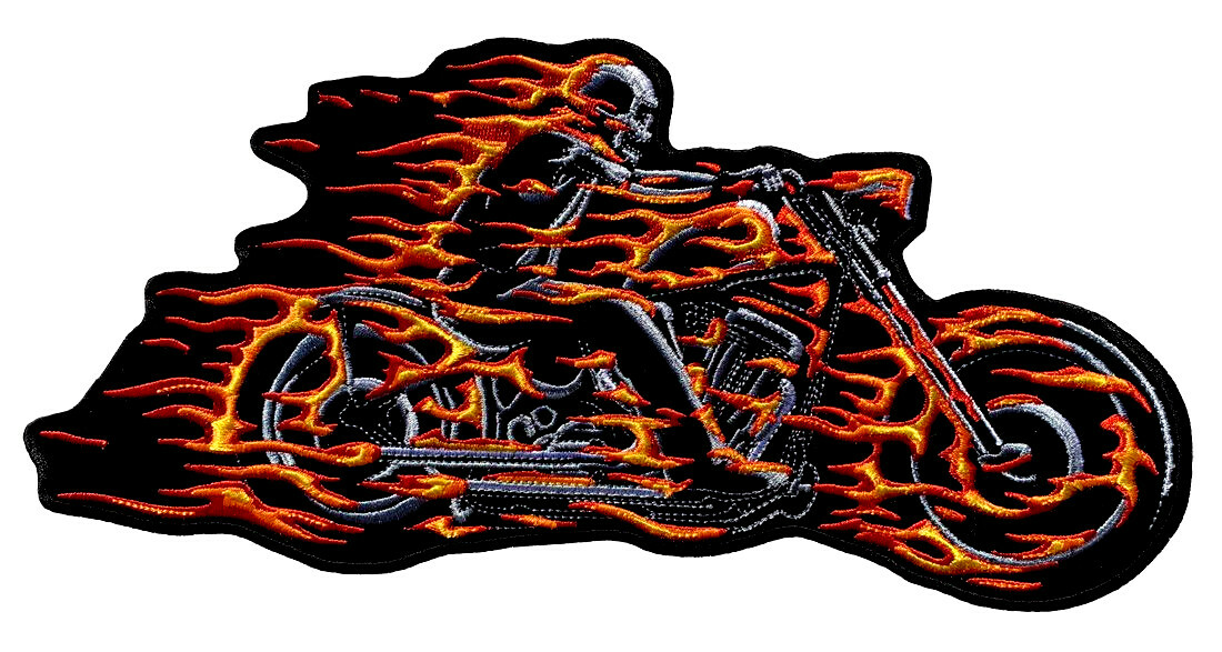 Hell Rider Jacket vest Back Patch MC Biker Patch [11.0 X 5.5] iron on sew on