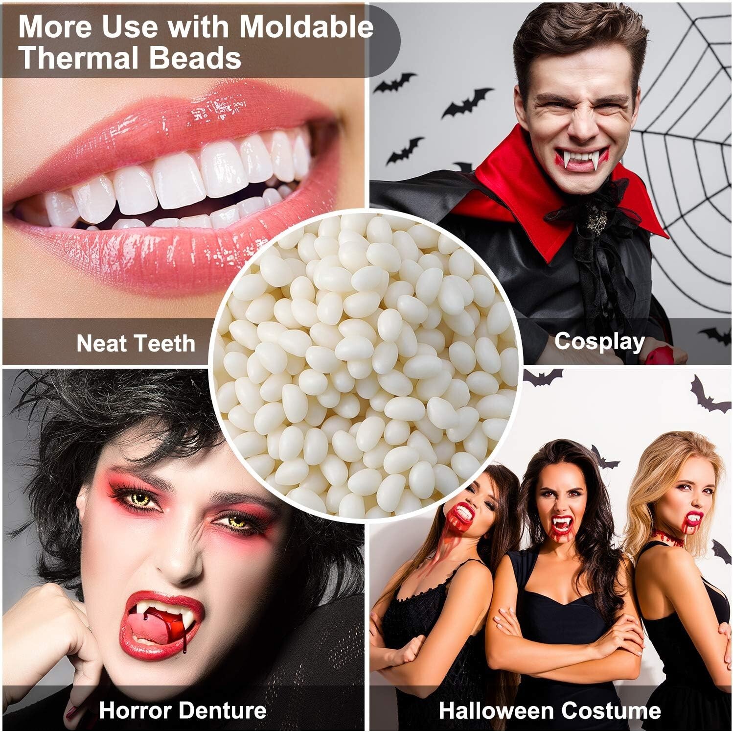 100g Tooth Solid Gel Temporary Repair Kit Moldable Thermal Fitting Bead Teeth