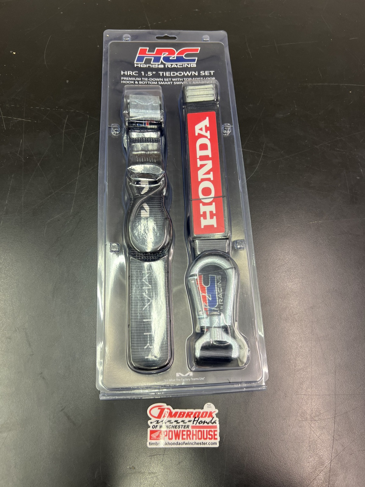 Honda HRC Matrix 1.5" Tiedowns Set-Black