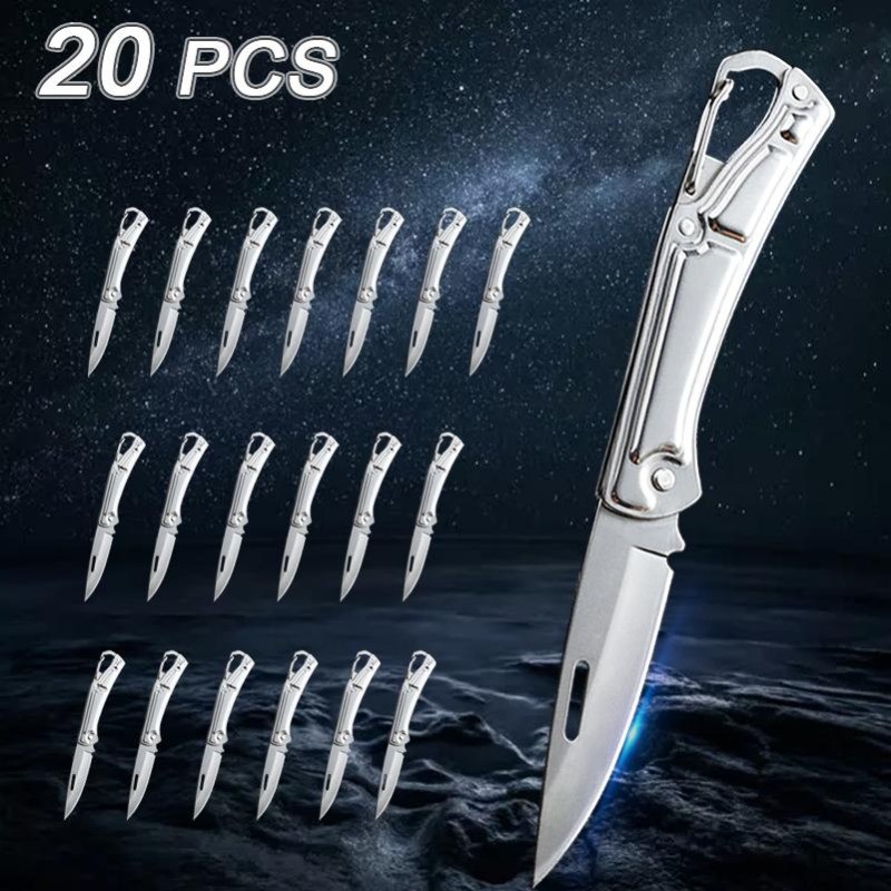 20PCS Stainless Steel Folding Knife Engraving Tools Craft Carving Utility Knife
