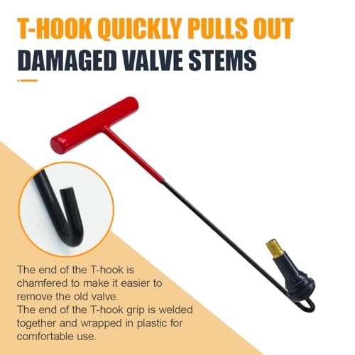 Quick Change Tire Valve Stem Tool Kit, Tire Valve Core Remover Quickly Red