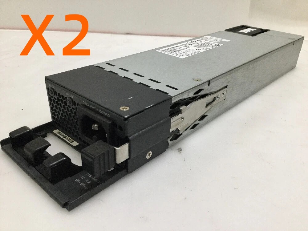 LOT OF 2Cisco C3KX-PWR-1100WAC AC Power Supply 1100W for 3560x 3750x 3850 Series