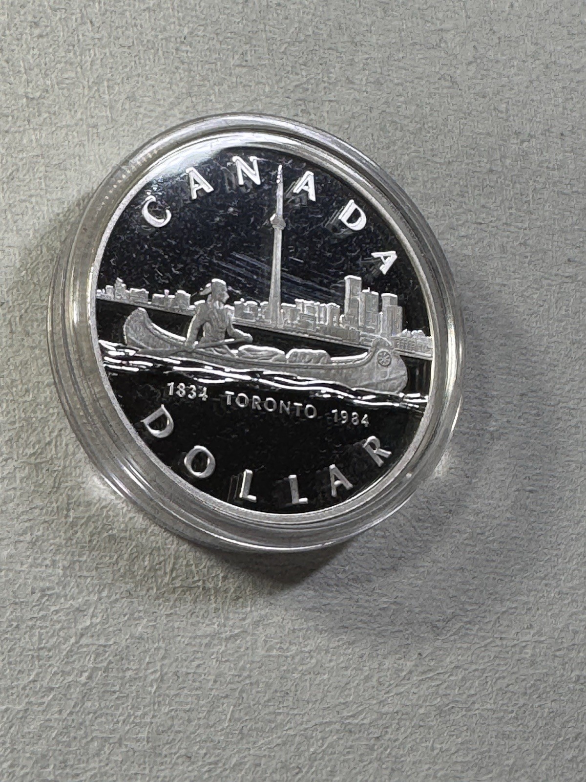 1984 Canada 1 Dollar Silver Proof Coin Toronto
