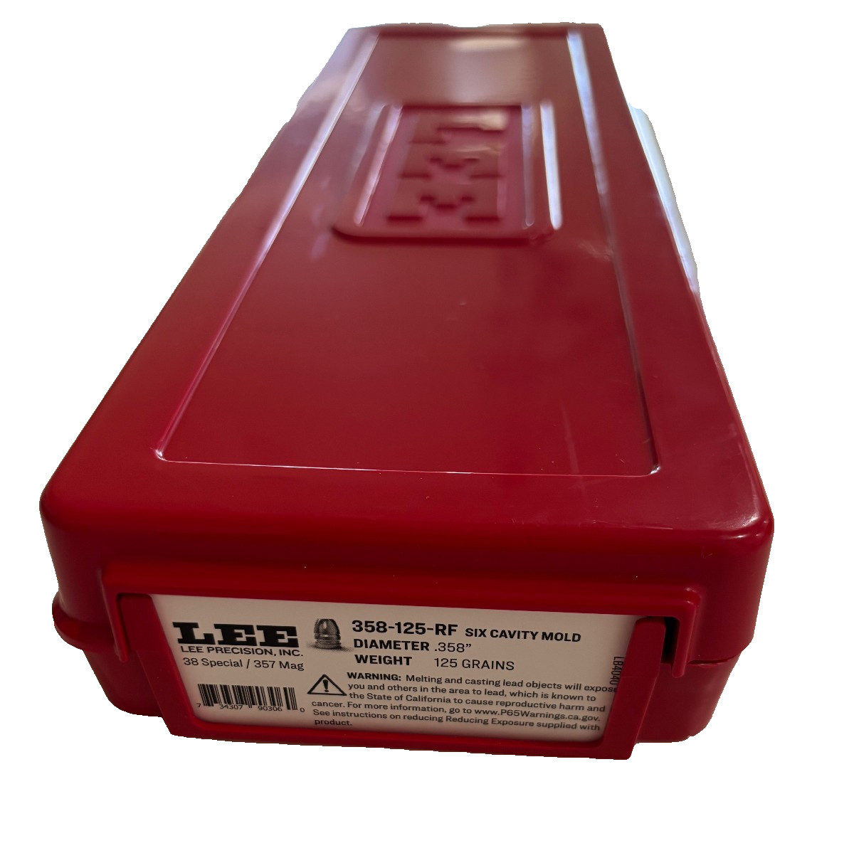 Lee 90306 6-Cavity Bullet Mold 38 SPL, 357 Mag, 38 Colt N. P., 38 S&W 358-125-RF