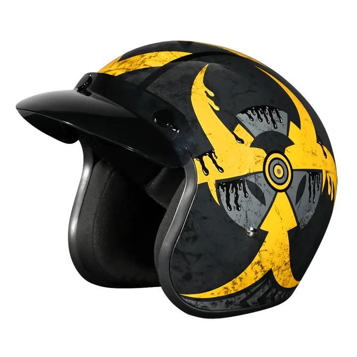 Daytona Helmet Smallest DOT 3/4 Shell W/ Toxic Cruiser Motorcycle Helmet