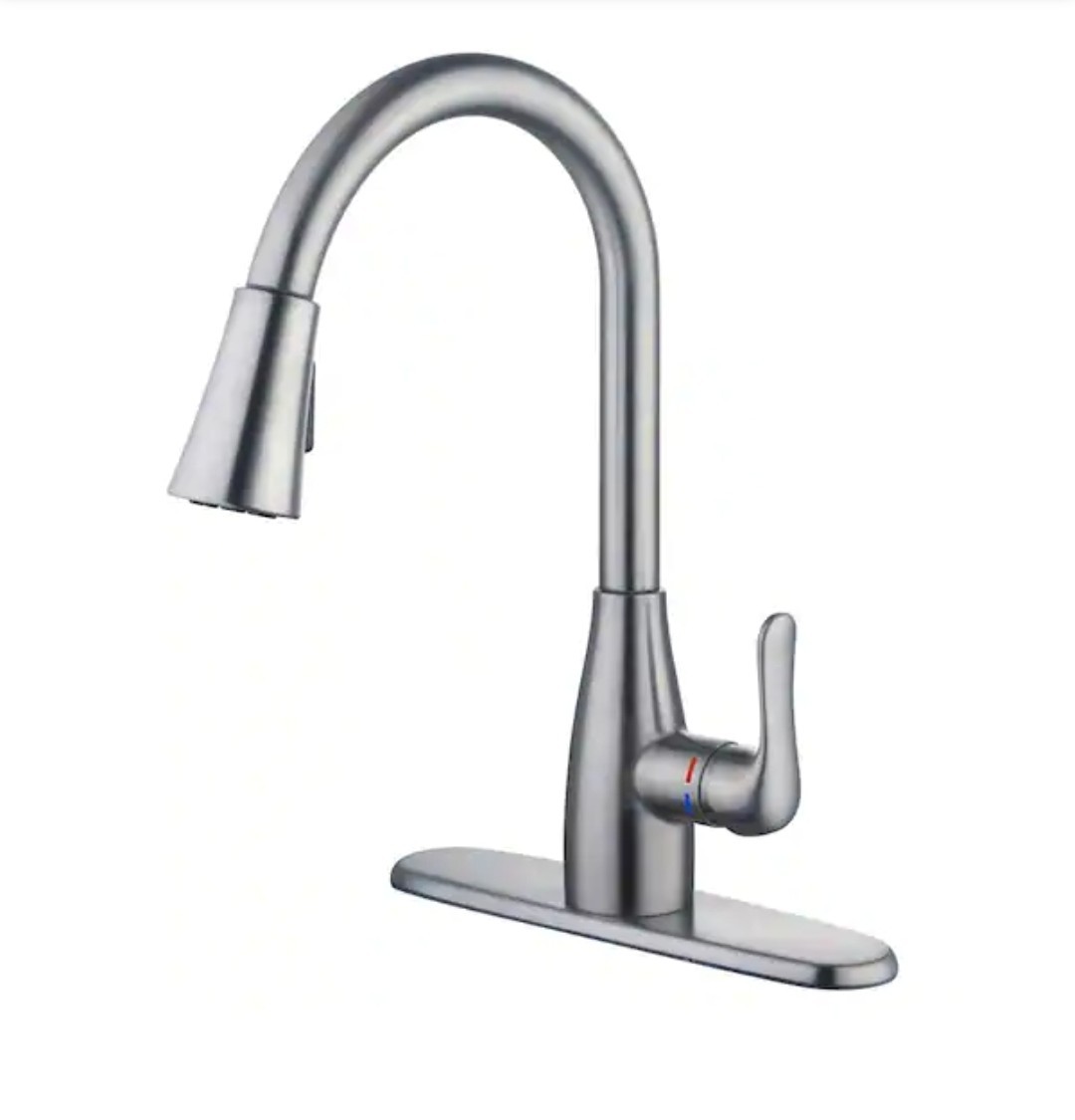 Glacier Bay McKenna Single-Handle Pull Down Kitchen Faucet in Stainless Steel