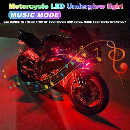 12PCS Motorcycle Underglow Kit, Motorcycle Lights Underglow Kit with APP