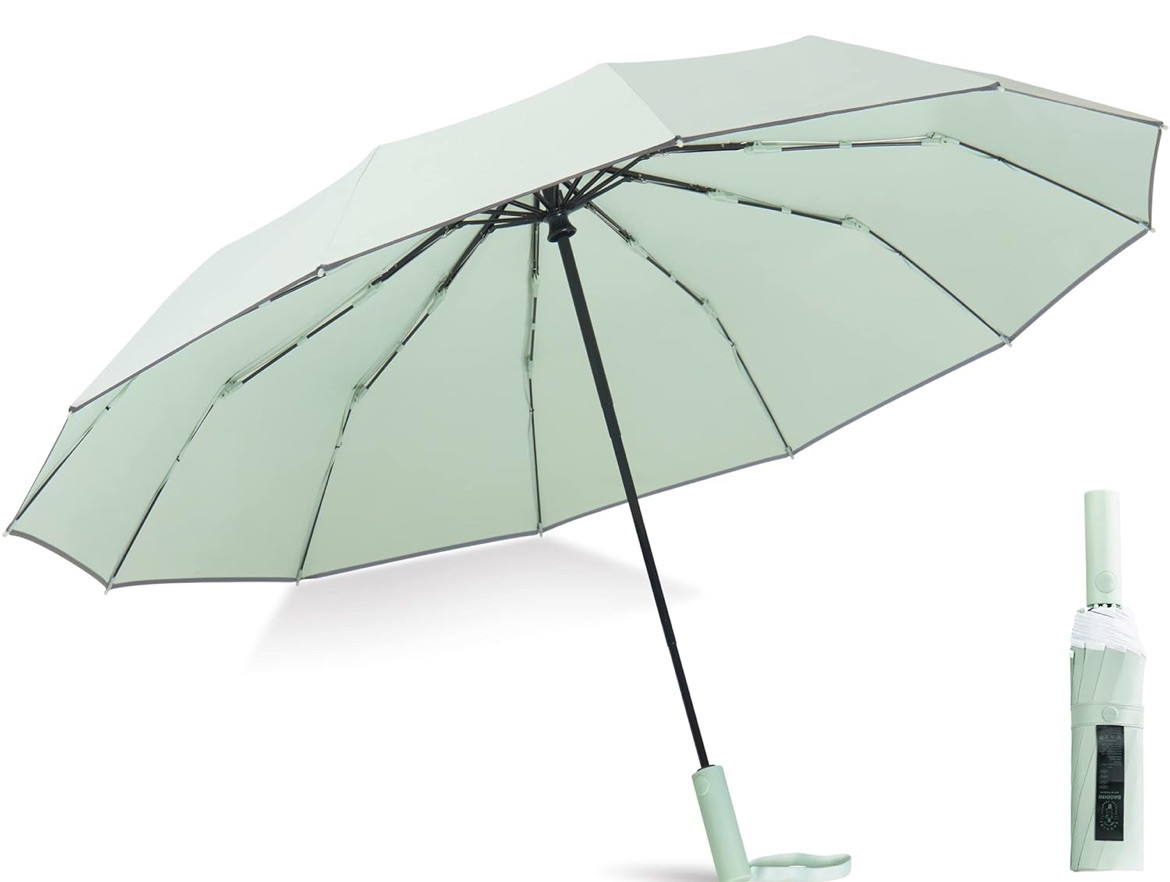 BAODINI Windproof Compact Rain Umbrella for Travel 42/46 Inch Premium Fabric Aut