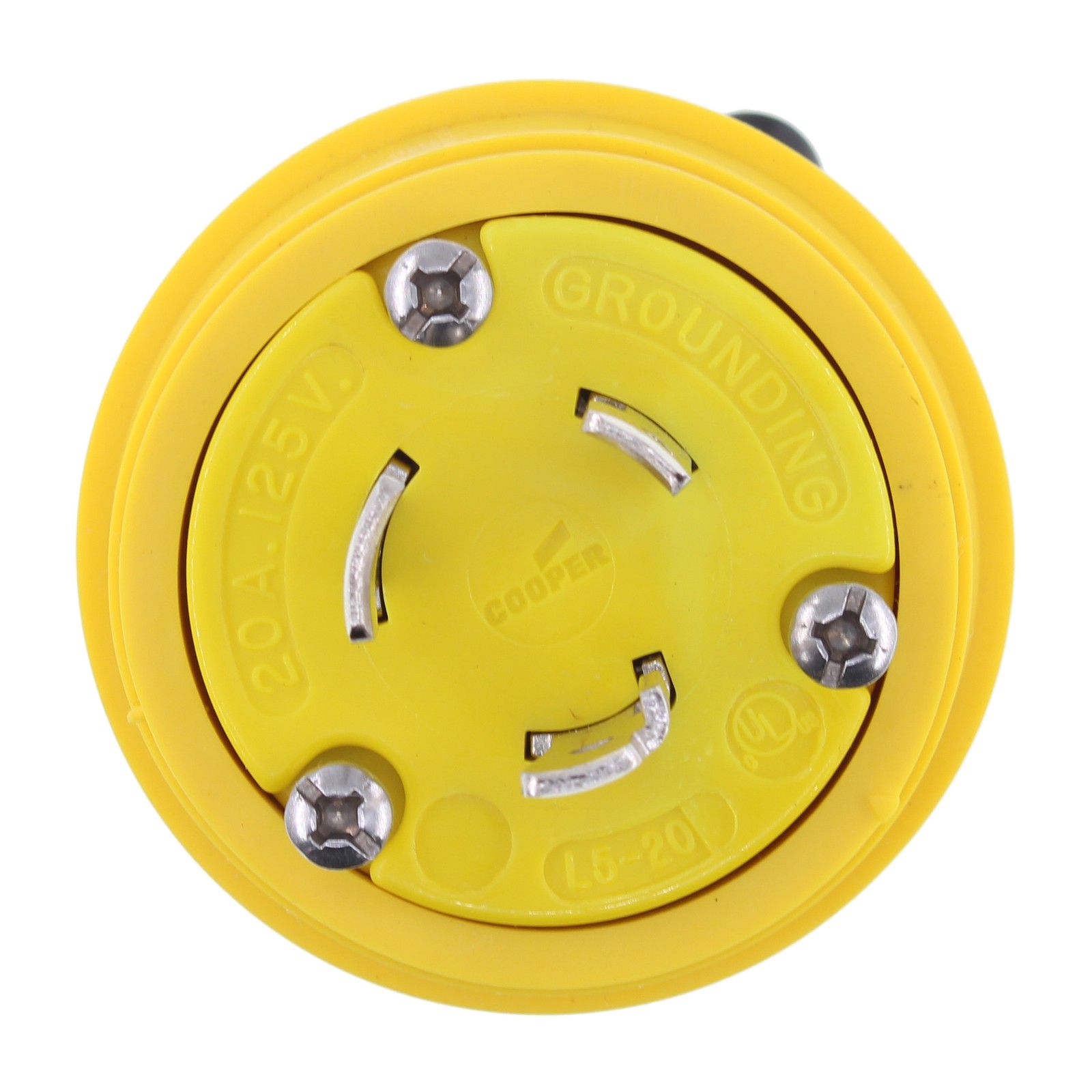 ARROW HART L520PY LOCKING PLUG, L5-20P, 3W GROUNDING, 125V, 20A