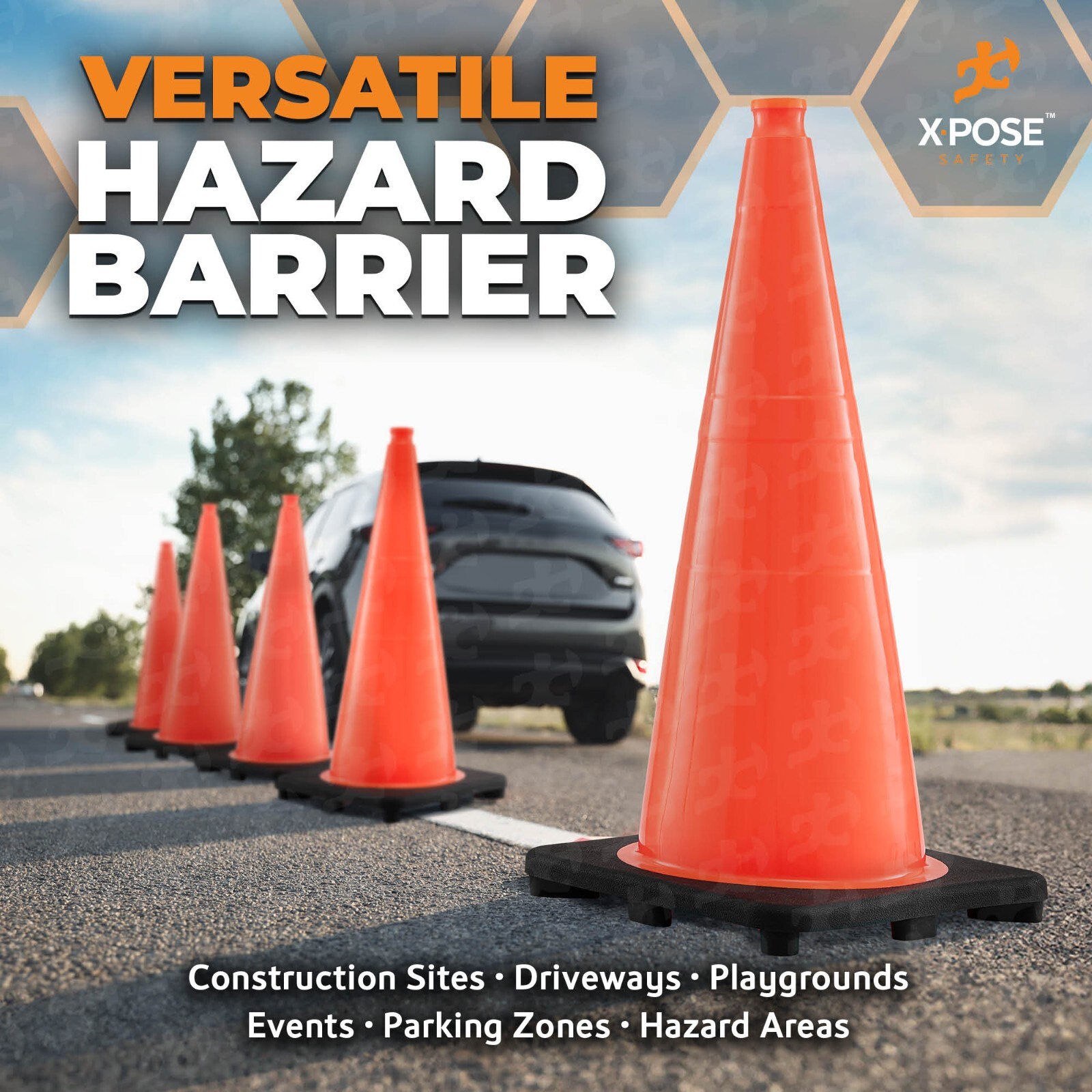 Orange Traffic Cones 28 Inch