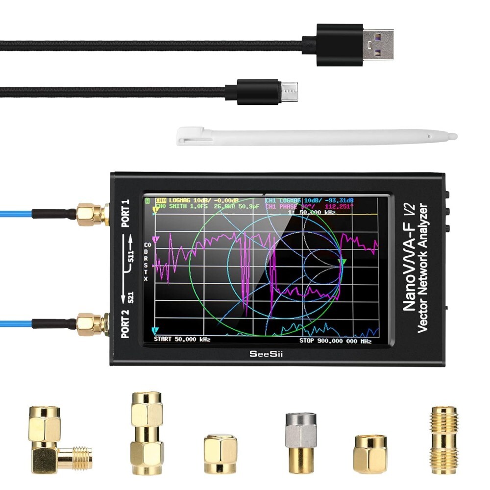 Nanovna-F V2 Vector Network Analyzer 50Khz-3Ghz Antenna Analyzer HF VHF UHF VNA