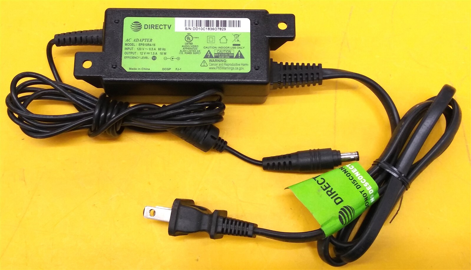⭐️⭐️⭐️⭐️⭐️ Direct TV EPS10R4-16 AC Power Supply Adapter 12V