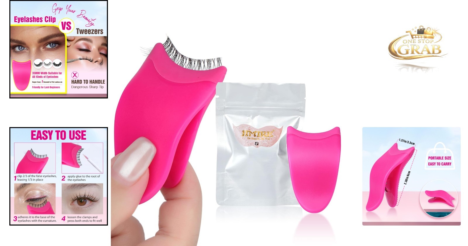 Eyelash Applicator Tool for Beginners Plum Lash Clip Silicone Tip