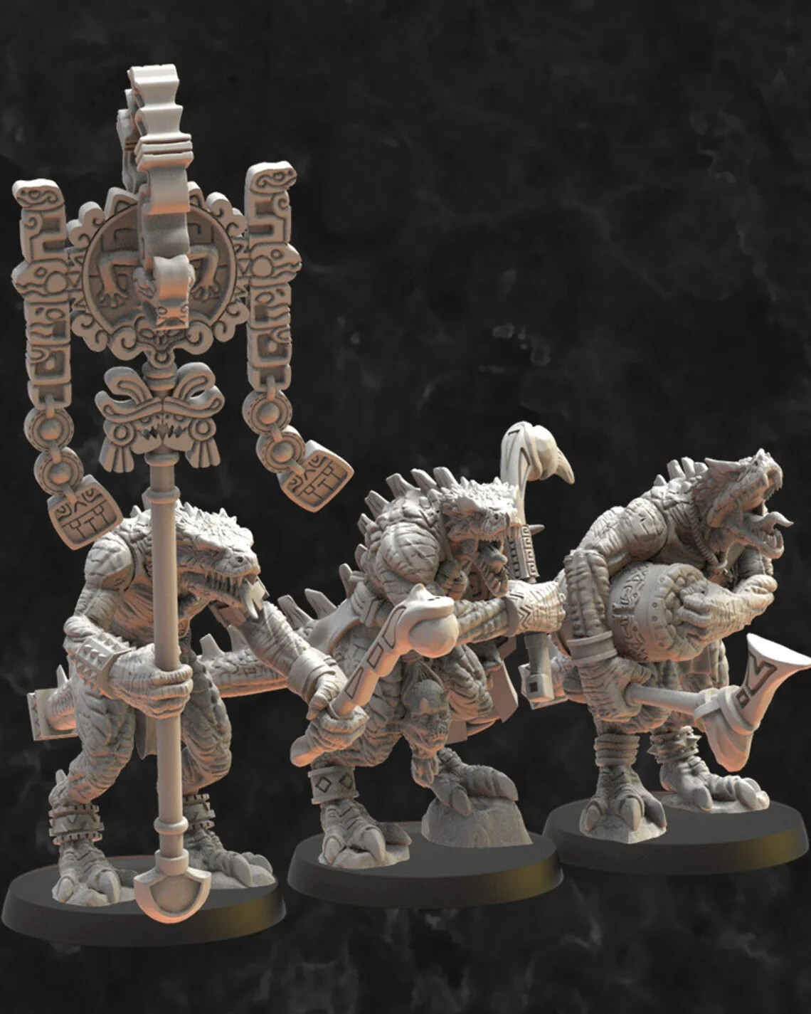 Ezocamatl Command Group - Resin Tabletop Miniature